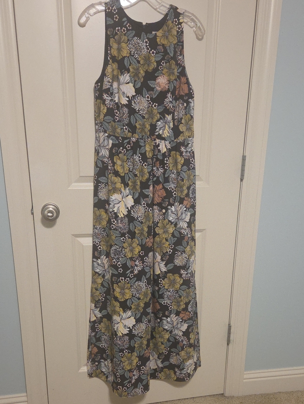 Floral Sleeveless Maxi Dress - Yellow, Pink And Black